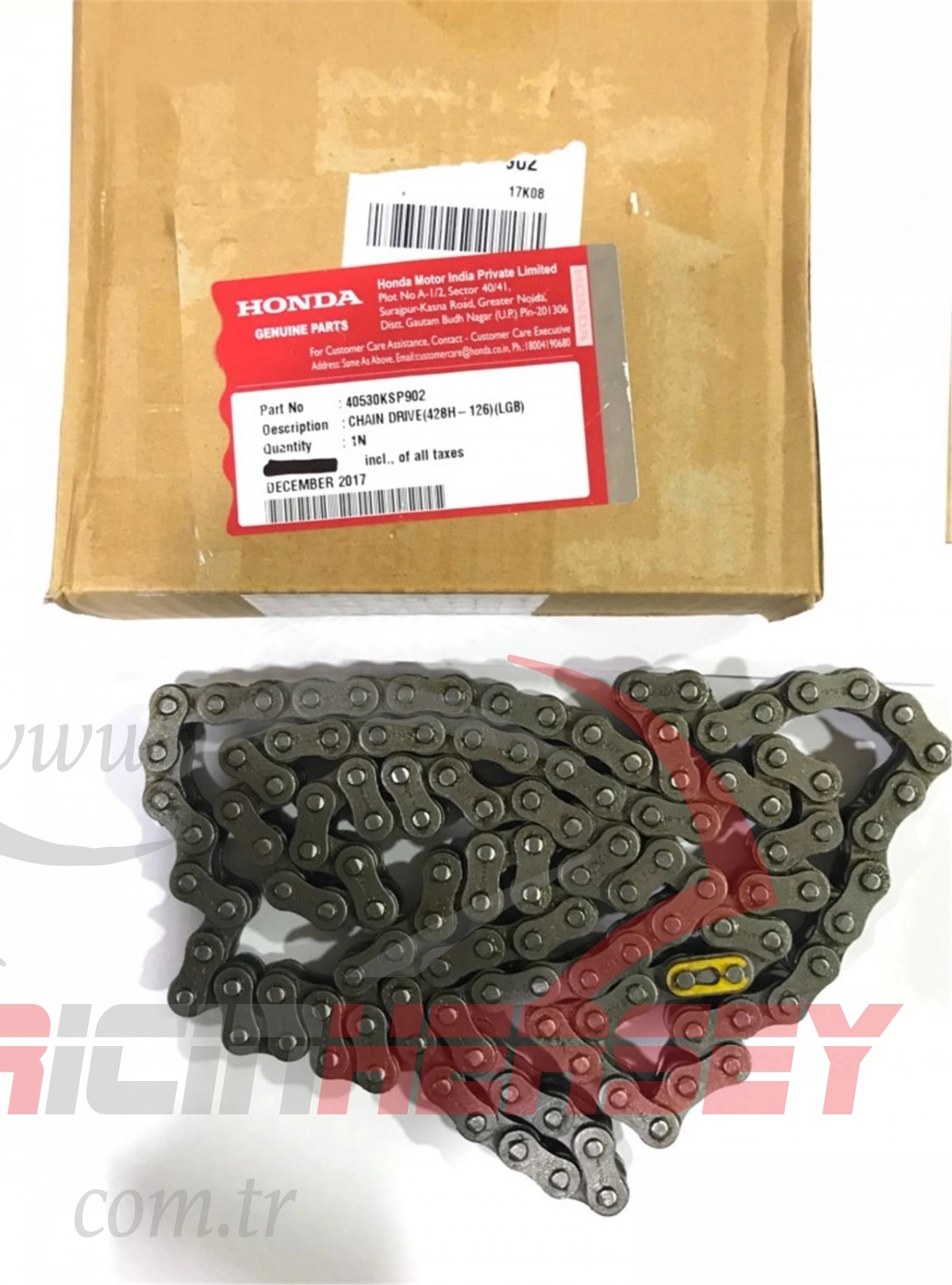 Zincir Honda (orj) 428h - 126l Cbf150 Ybr125 Esd Tvs Apache